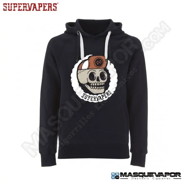 MAN SKULL NAVY SWEATSHIRT SUPERVAPERS SIZE: M