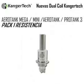 KANGERTECH DUAL COIL AEROTANK / PROTANK - Pack 1 Resistencia VAPE