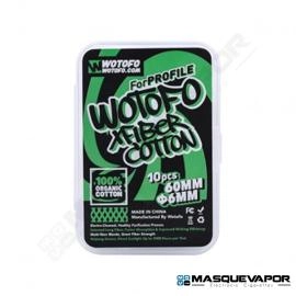 COTTON XFIBER PROFILE 6MM 10PCS BY WOTOFO VAPE