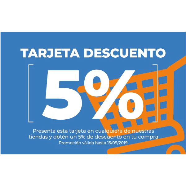 TARJETA DESCUENTO 5% TIENDA FÍSICA