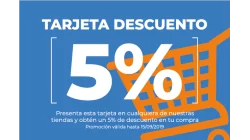 TARJETA DESCUENTO 5% TIENDA FÍSICA
