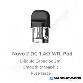 1 X CARTRIDGE DUAL COIL 1.4 OHM NOVO / NOVO 2 SMOK VAPE