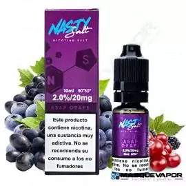 ASAP GRAPE NIC SALT NASTY JUICE TPD 10ML 20MG VAPE