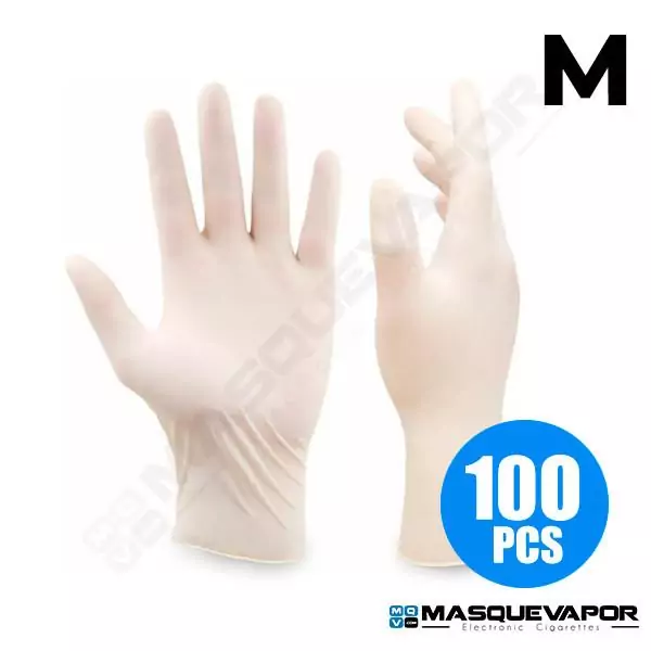 PACK 100 DISPOSABLE LATEX GLOVES