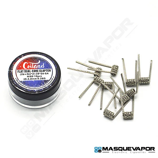 FLAT DUAL CORE CLAPTON NI80 COILAND PACK 10 COILS