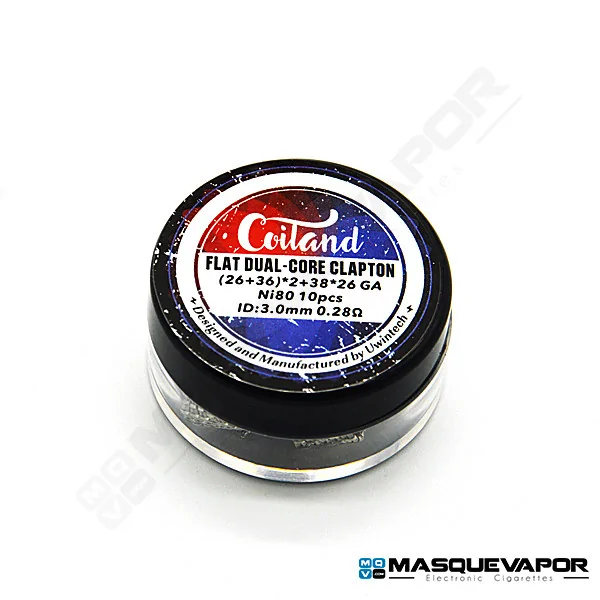 FLAT DUAL CORE CLAPTON NI80 COILAND PACK 10 COILS