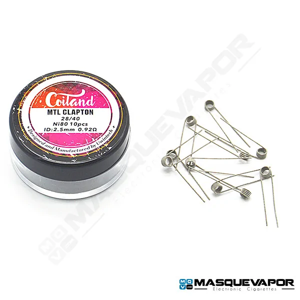 PACK 10 COILS MTL CLAPTON 0.92OHM COILAND