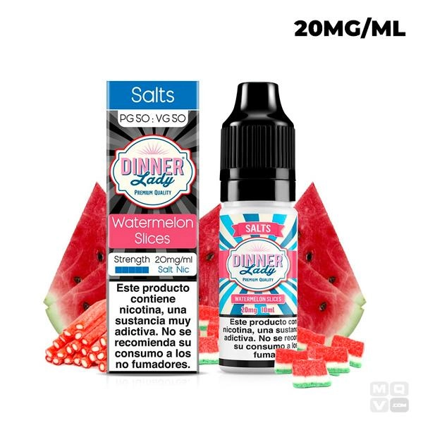 WATERMELON SLICES NIC SALT DINNER LADY TPD 10ML 20MG