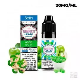 APPLE SOURS NIC SALT DINNER LADY TPD 10ML 20MG VAPE