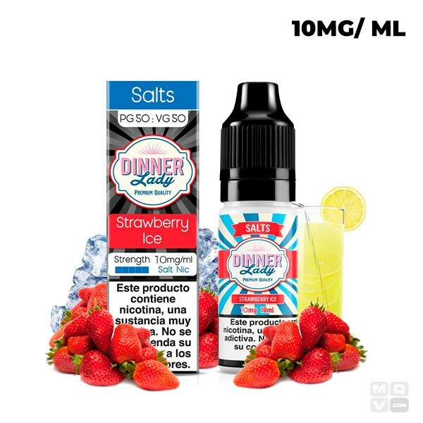 STRAWBERRY ICE NIC SALT DINNER LADY TPD 10ML 20MG