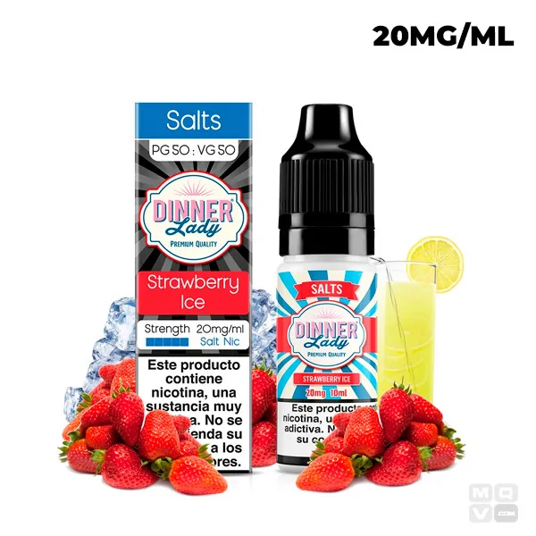 STRAWBERRY ICE NIC SALT DINNER LADY TPD 10ML 20MG