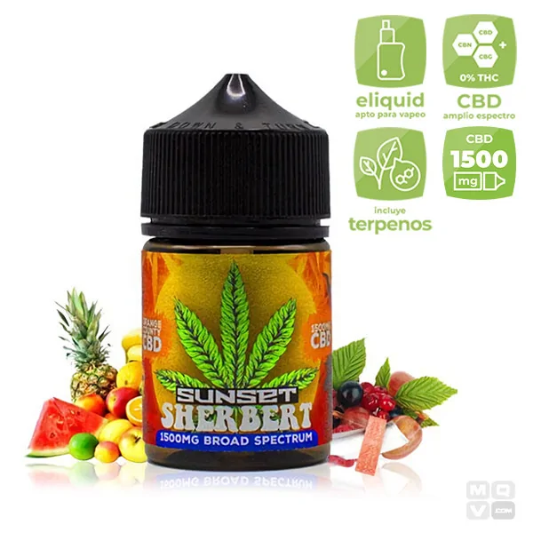 SUNSET SHERBET CBD ORANGE COUNTY CALI ELIQUIDS 50ML