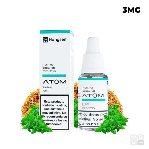 ELIQUID HANGSEN ATOM MENTHOL SENSATION 10ML ELIQUID HANGSEN ATOM MENTHOL SENSATION 10ML