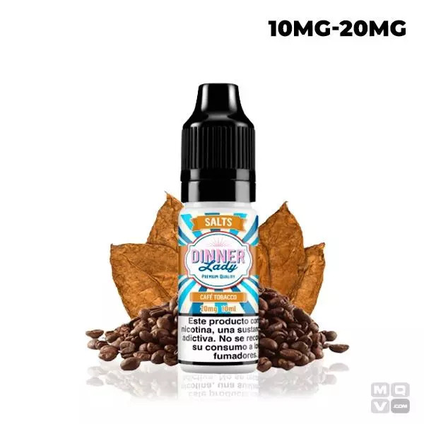 NICOTINE SALTS DINNER LADY COFFEE TOBACCO 10ML VAPE