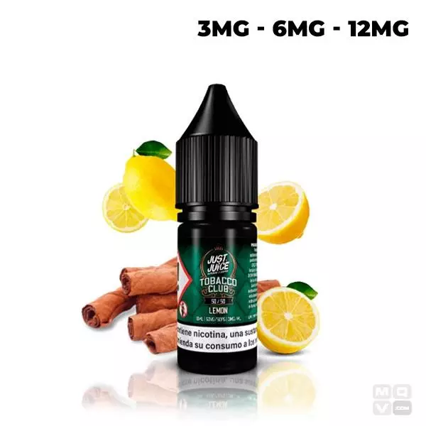 TOBACCO CLUB LEMON TOBACCO E LIQUID JUST JUICE 10ML VAPE