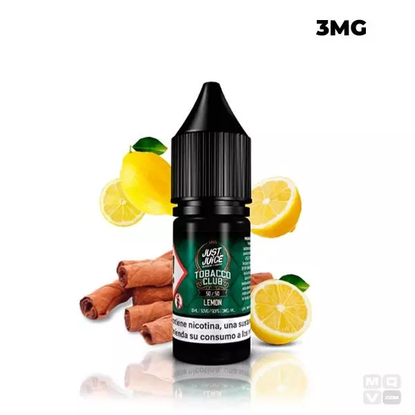 TOBACCO CLUB LEMON TOBACCO E LIQUID JUST JUICE 10ML VAPE