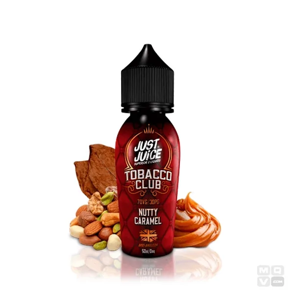 E LIQUID NUTTY CARAMEL TOBACCO CLUB JUST JUICE 50ML