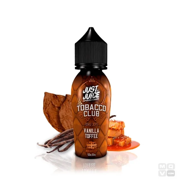 E LIQUID VANILLA TOFEE TOBACCO CLUB JUST JUICE 50ML