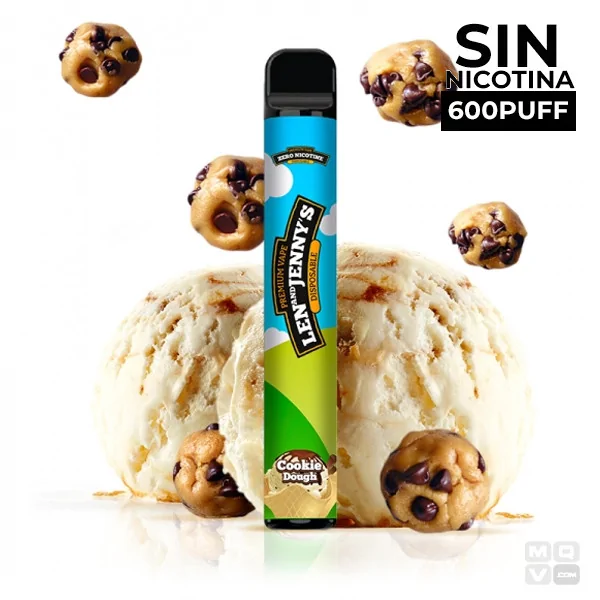 DISPOSABLE POD WITHOUT NICOTINE LEN & JENNYS VAPE PUFF COOKIE DOUGH VAPE