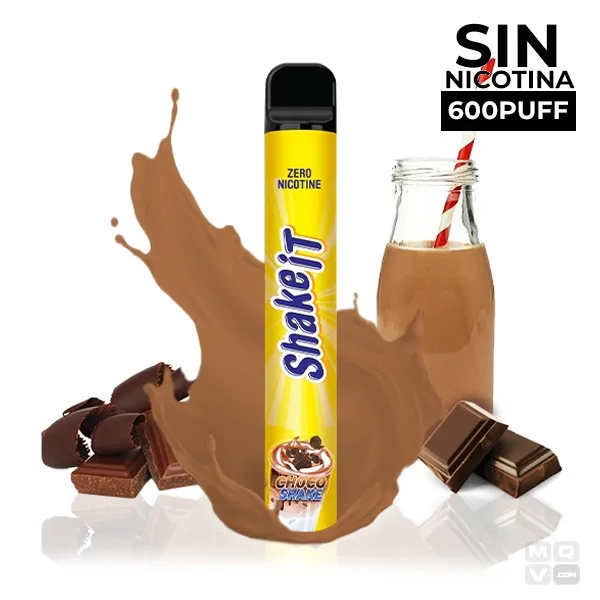 DISPOSABLE POD WITHOUT NICOTINE SHAKE IT VAPE PUFF CHOCO SHAKE VAPE