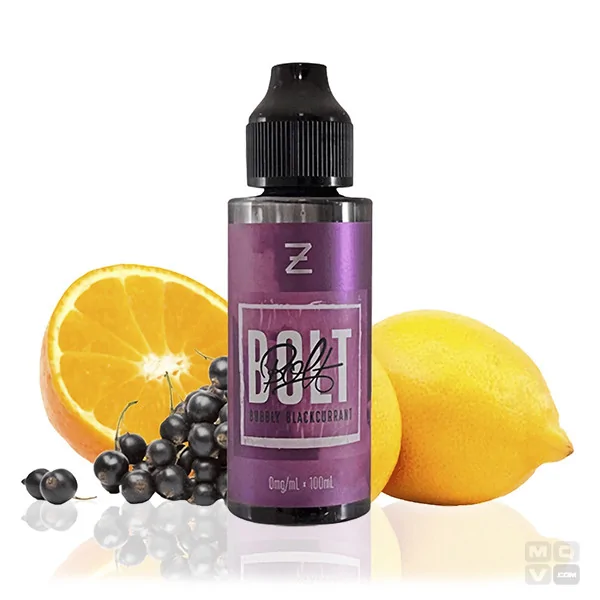 E LIQUID BUBBLY BLACKCURRANT ZEUS JUICE BOLT 100ML