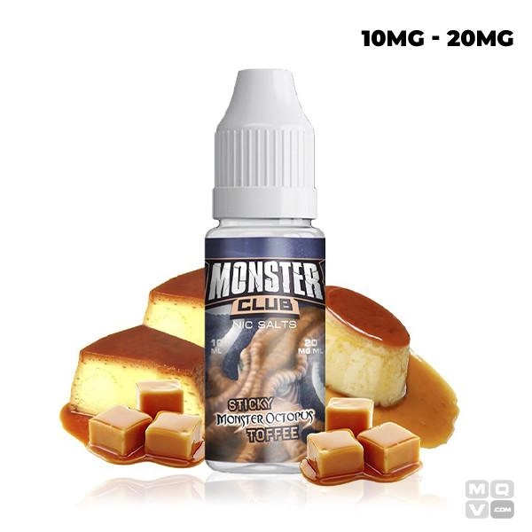 SALES DE NICOTINA STICKY MONSTER OCTOPUS TOFFEE MONSTER CLUB 10ML