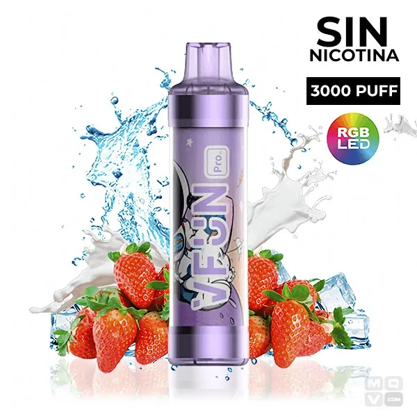 DISPOSABLE POD WHITOUT NICOTINE QUAWINS VFUN PRO STRAWBERRY YOGURT