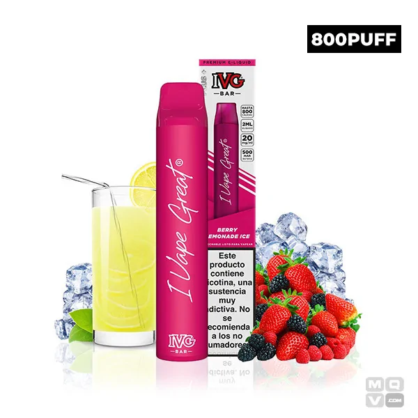 IVG BAR PLUS BERRY LEMONADE ICE 20MG POD DESECHABLE - MASQUEVAPOR.com