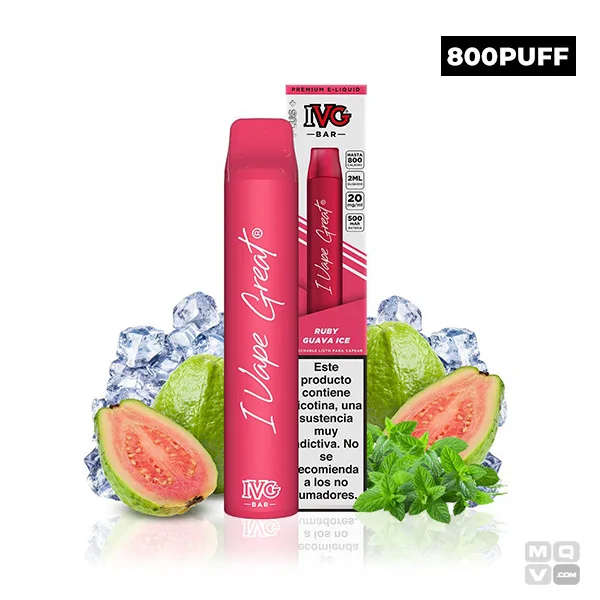 POD DESECHABLE IVG BAR PLUS RUBY GUAVA ICE 20MG
