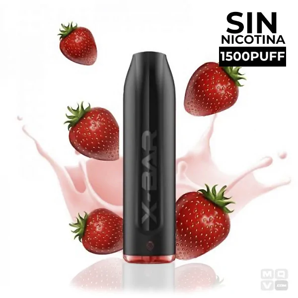 POD DESECHABLE SIN NICOTINA X-BAR PRO PEACH STRAWBERRY MILKSHAKE