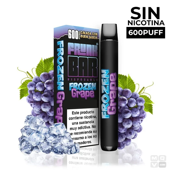 POD DESECHABLE SIN NICOTINA FRUNK BAR FROZEN GRAPE