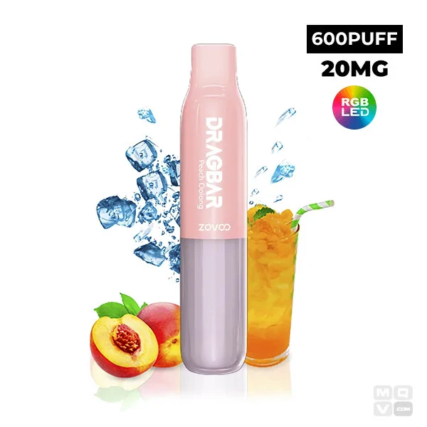 DISPOSABLE POD DRAGBAR ZOVOO 600 S PEACH OOLONG 20MG VAPE