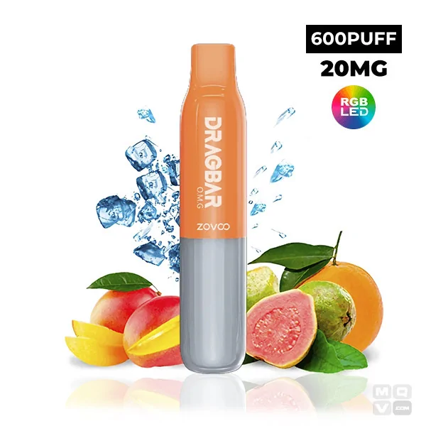 DISPOSABLE POD DRAGBAR ZOVOO 600 S ORANGE MANGO GUAVA 20MG VAPE