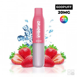 DISPOSABLE POD DRAGBAR ZOVOO 600 S STRAWBERRY ICE 20MG VAPE