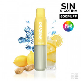 DISPOSABLE POD WITHOUT NICOTINE DRAGBAR ZOVOO 600 S GINGER LEMONADE VAPE
