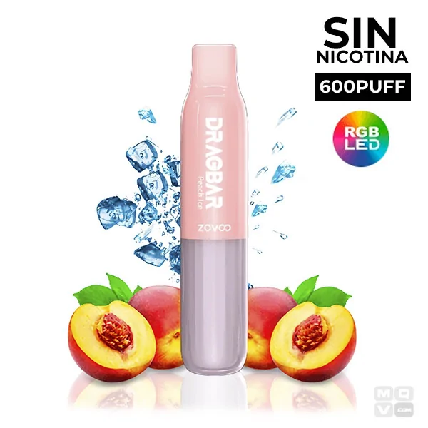 POD DESECHABLE SIN NICOTINA VOOPOO ZOVOO DRAGBAR 600 S PEACH ICE