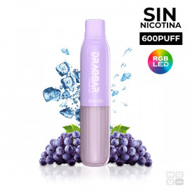 DISPOSABLE POD WITHOUT NICOTINE DRAGBAR ZOVOO 600 S GRAPE ICE VAPE