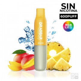 DISPOSABLE POD WITHOUT NICOTINE DRAGBAR ZOVOO 600 S PINEAPPLE MANGO VAPE