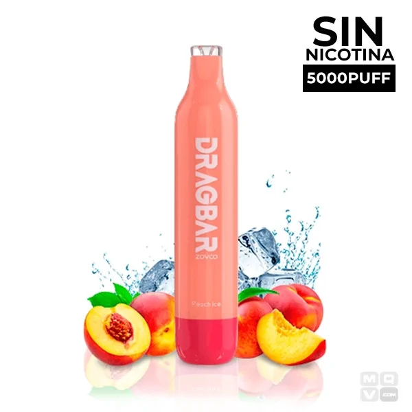 POD DESECHABLE SIN NICOTINA VOOPOO ZOVOO DRAGBAR 5000 13ML PEACH ICE