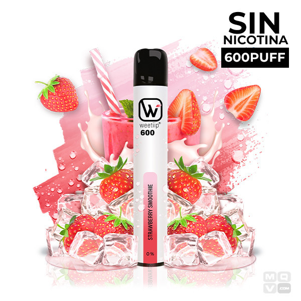WEETIIP 600 STRAWBERRY SMOOTHIE VAPER DESECHABLE SIN NICOTINA