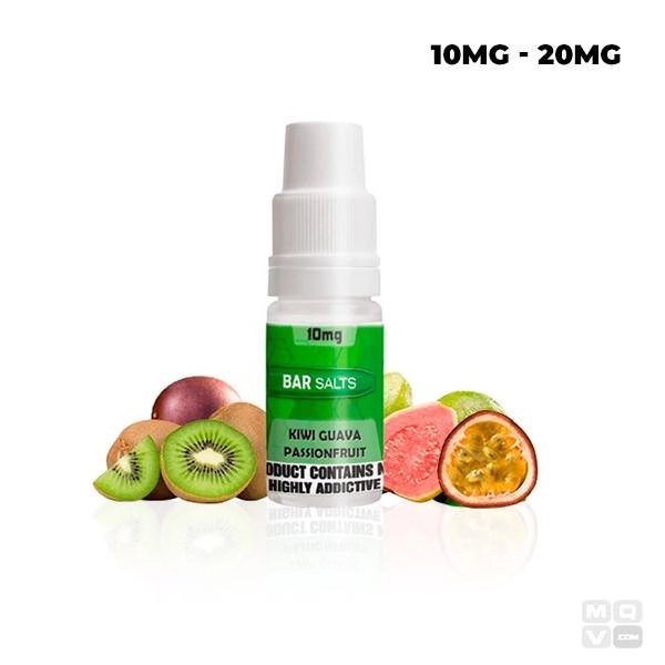 KIWI GUAVA PASSIONFRUIT BAR NIC SALTS 10ML