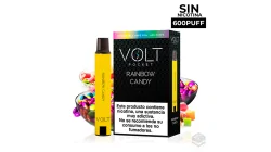 DISPOSABLE POD WITHOUT NICOTINE VOLT POCKET RAINBOW CANDY 600 PUFFS VAPE