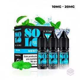 3 X 10ML NICOTINE SALT BOMBO ELIQUIDS SOLO SALTS MENTHOL ICE