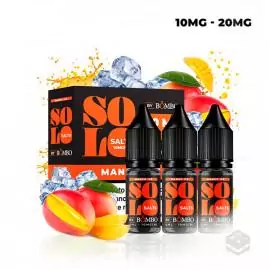 3 X 10ML NICOTINE SALT BOMBO ELIQUIDS SOLO SALTS MANGO ICE