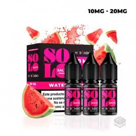 3 X 10ML NICOTINE SALT BOMBO ELIQUIDS SOLO SALTS WATERMELON