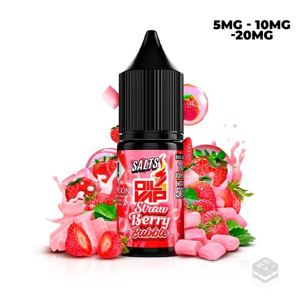 SALES DE NICOTINA STRAWBERRY BUBBLE OIL4VAP SALTS 10ML