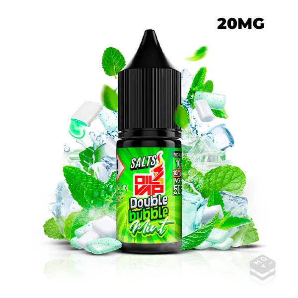 DOUBLE MINT BUBBLE OIL4VAP SALTS 10ML VAPE NICOTINE SALTS