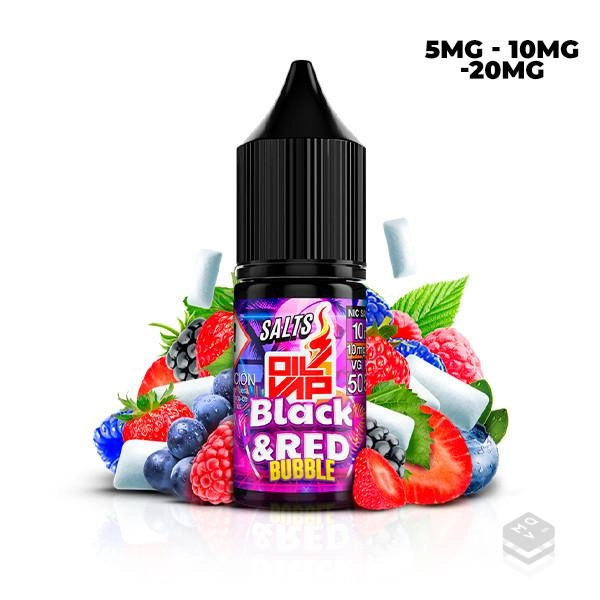 BLACK & RED BUBBLE OIL4VAP SALTS 10ML VAPE NICOTINE SALTS