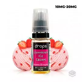 STRAWBERRY ICE CREAM DROPS SALTS 10ML VAPE NICOTINE SALTS