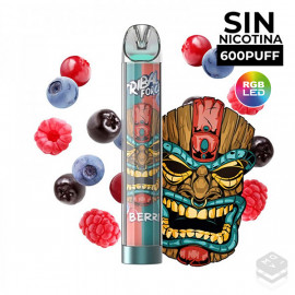 DISPOSABLE POD WITHOUT NICOTINE TRIBAL FORCE PUFF MIX BERRIES